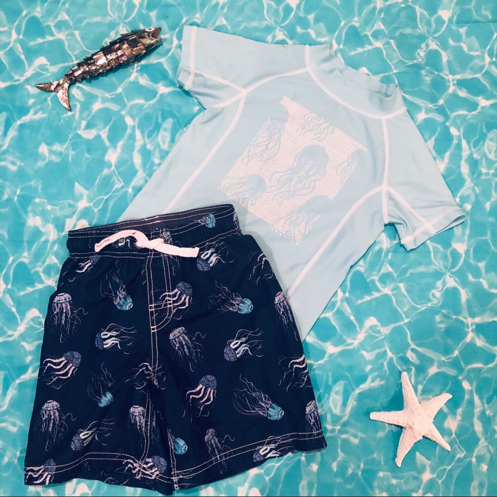 Nautica jellyfish swim trunks/shorts & swim shirt